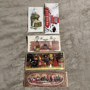 Vintage Lot Of Five Christmas Cards